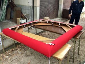ふとん太鼓台、仮合わせ – 手作りふとん 紀の長